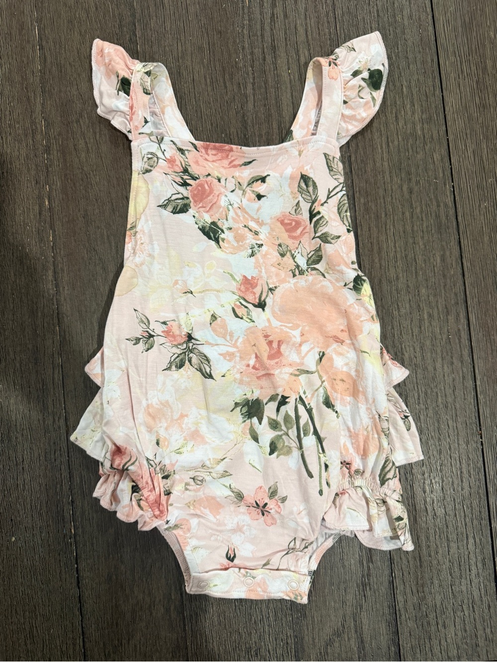 Posh Peanut Blush Floral Baby Romper